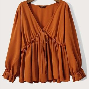Ruffle Hem Blouse